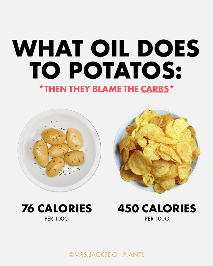 What oil does to potatoes